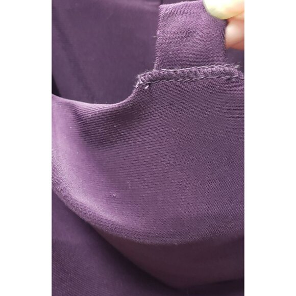 Lauren Ralph Lauren Scoop Neck Dress, Sz 14, Dark Purple, Ruched Sheath Cocktail - Picture 3 of 8